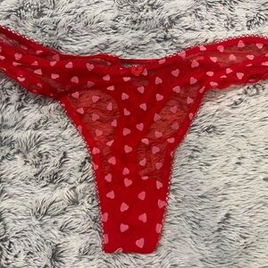 Red Heart Patterned Women's Intimate